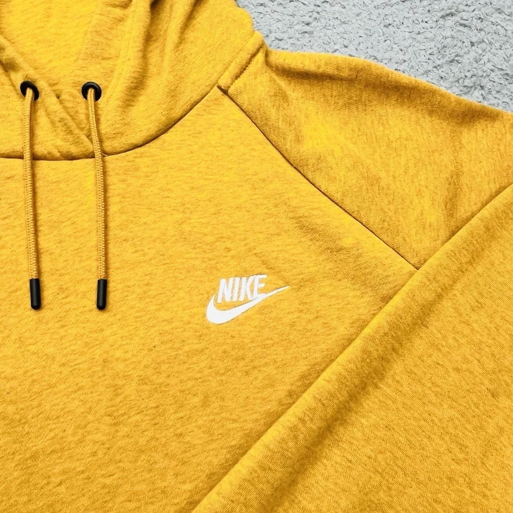 Nike Essential‎ Mustard Heather Fleece Hoodie Womens 2X Gold Pullover Streetwear